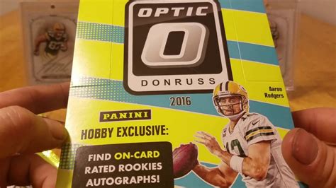 2016 Donruss Optic Football Hobby Box 1 Auto Per Box Youtube