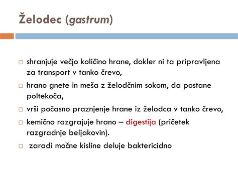 Ppt Osnove Gastronomije Prebava In Prebavila Powerpoint Presentation