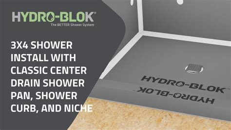 Hydro Blok X Shower Install With Classic Center Drain Shower Pan