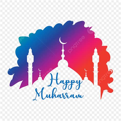 Happy Muharram Vector Art Png Mosque One Color Shape Concept Happy