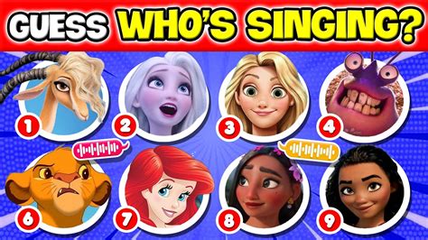 Guess Who S Singing Top 40 DISNEY SONGS Disney Songs Trivia Elsa