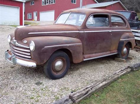 1946 46 Ford Deluxe Tudor 2 Door Sedan Barn Find Project Car For Sale