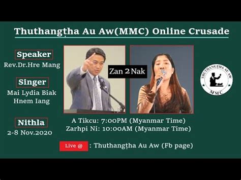 Rev Dr Hre Mang Selinglet Online Crusade Zan Nak Youtube