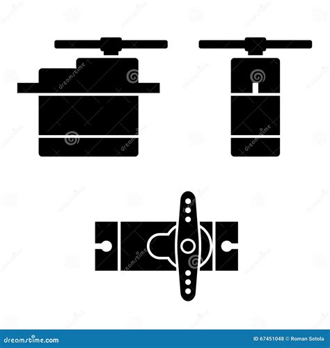 Servo Electric Motor Icon Vector Illustration