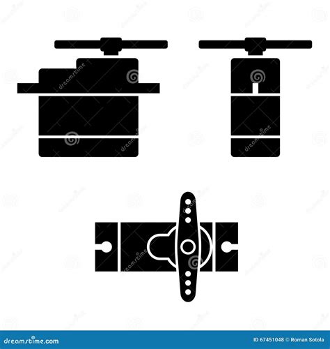 Electric Rc Model Servo Black Symbols Ilustraci N Del Vector