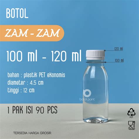 Jual Botol Zam Zam 100 120 Ml Ekonomis Botol Plastik 100 Ml