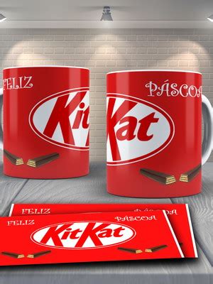 Caneca Flork Meme Feliz Pascoa Chocolates Kit Kat Biz Compre Produtos