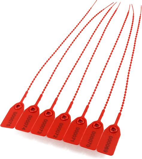 1000pcs Plastic Tamper Seals Numbered Zip Ties For Fire Extinguisher