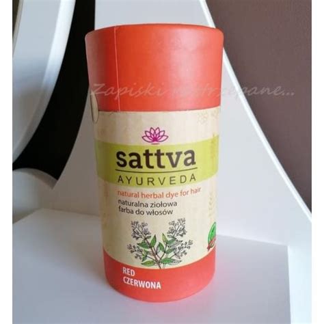 Sattva Ayurveda Natural Herbal Dye For Hair Red Henna Czerwona