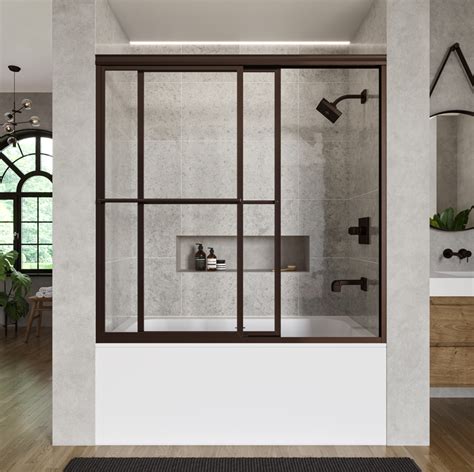 Deluxe Framed 3 16 Inch Glass Sliding Bath Tub Door Basco Shower Doors