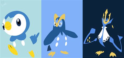 Piplup Evolution Line By S Art On Deviantart