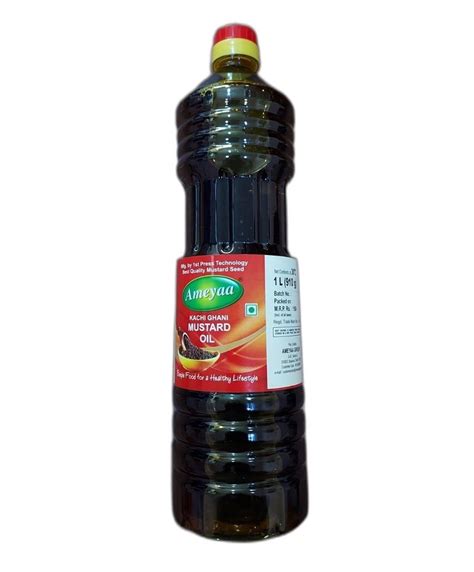 Ameyaa 1L Kachi Ghani Mustard Oil Packaging Size 1 Litre Packaging