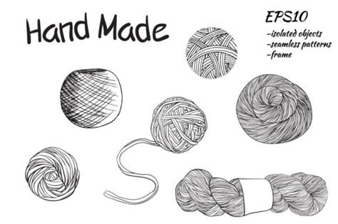 Yarn Balls Set In Vector Graphic By 0112angel · Creative Fabrica