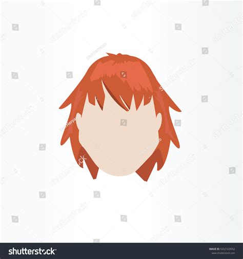 Manga Female Hair Style Vector Illustration Stock Vector Royalty Free