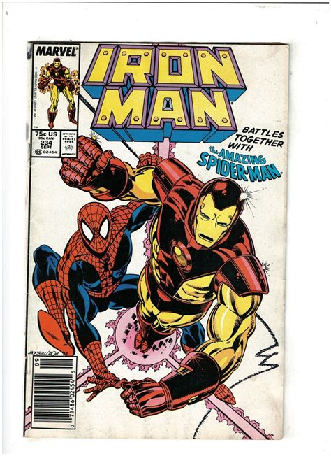 Iron Man 234 Vg 4 0 Newsstand Marvel Comics 1988 Spider Man App