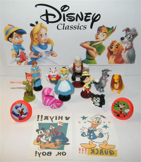 Disney Classic Movie Party Favors Set 14 Peter Pan Alice In Wonderland ...