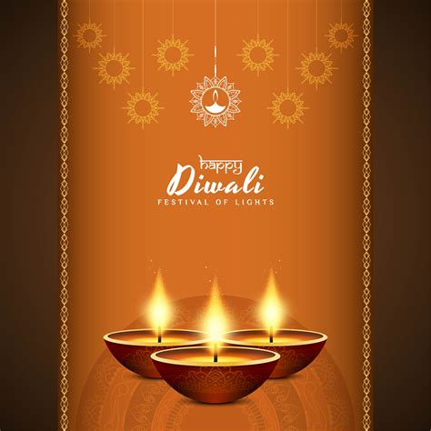 Abstract Happy Diwali Festival Greeting Background Vector Art At