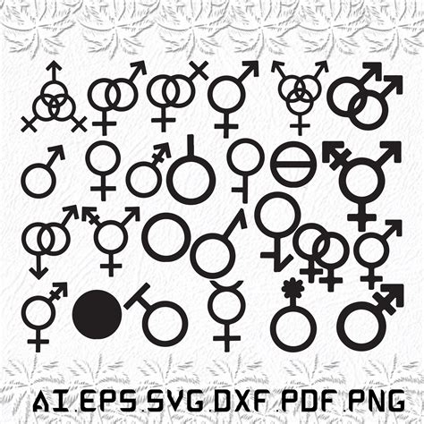 Gender Symbols Svg Gender Symbol Svg Gender Svg Symbol Etsy Australia