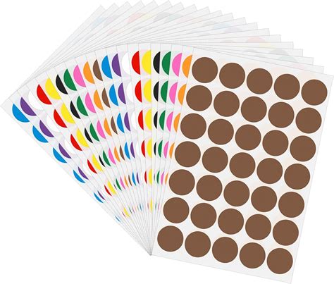 Rondes Couleur Pastilles Autocollantes Gommettes Autocollantes