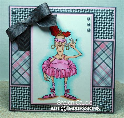 Art Impression Rubber Stamps Ballerina Eunice M1767 Ai Golden