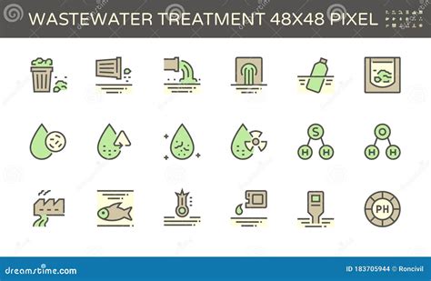 Wastewater And Water Treatment Icon Stock Vector Illustration Of