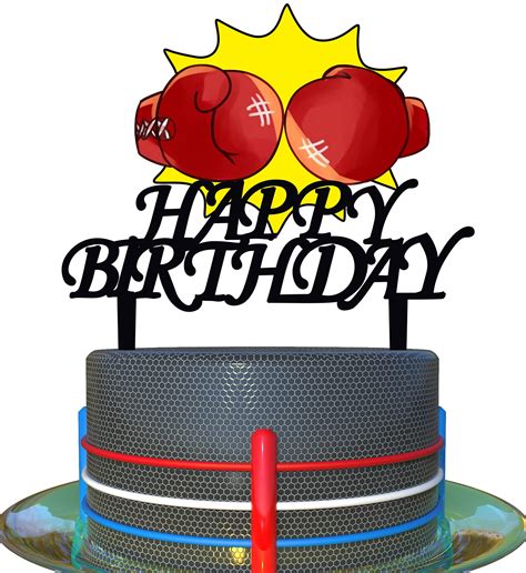 Buy Hakpuotr Boxing Cake Topper Boxing Theme Happy Birthday Cake