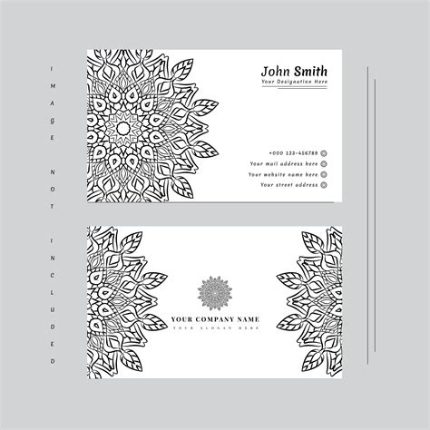 Modern Minimal Mandala Business Card Design For All 26140982 Vector Art