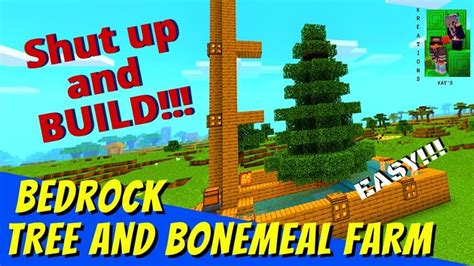 Minecraft Bedrock Tree Farm All Wood Types Easy Bedrock Tree Farm