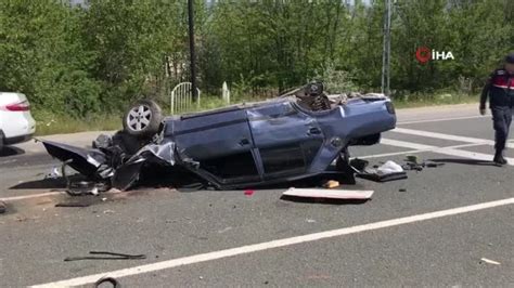 Elazığ da trafik kazası Araç takla attı 1 i ağır 3 yaralı Son Dakika