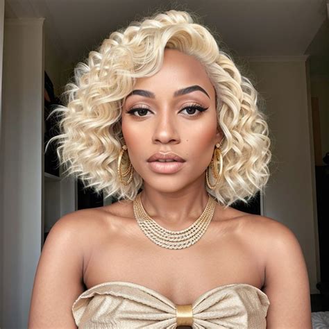Short Wavy Human Hair Wigs 613 Blonde Lace Front Bob Wigs Human Hair