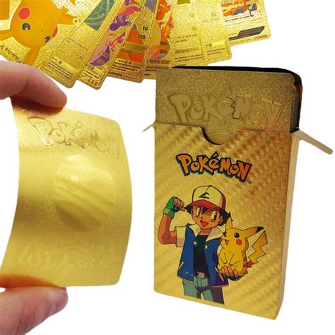 Złote GOLD Karty Pokemon Zestaw 55szt Kolekcjonerskie Stan nowy 18