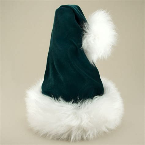 Donner Green Velvet Santa Hat Reversible To Tartan