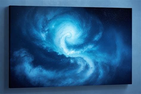 Premium Photo Celestial Blue Canvas