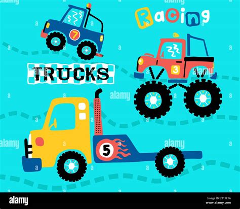 Monster Truck Side View Stock Vector Images Alamy