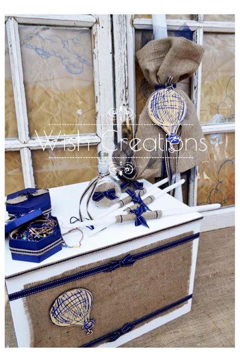 Kara S Party Ideas Rustic Hot Air Balloon Baptism Christening Party Kara S Party Ideas