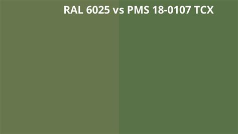 Ral 6025 Vs Pms 18 0107 Tcx Ral Colour Chart Uk