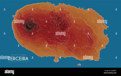 Mappa Topografica Di Terceira Isole Azzorre Portogallo Mappa