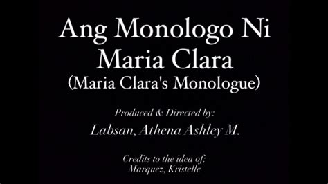 Ang Monologo Ni Maria Clara Youtube