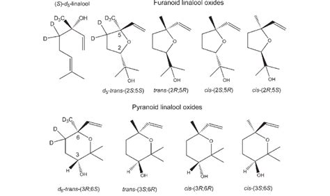 Structures Of S D Linalool And The Furanoid And Pyranoid Linalool