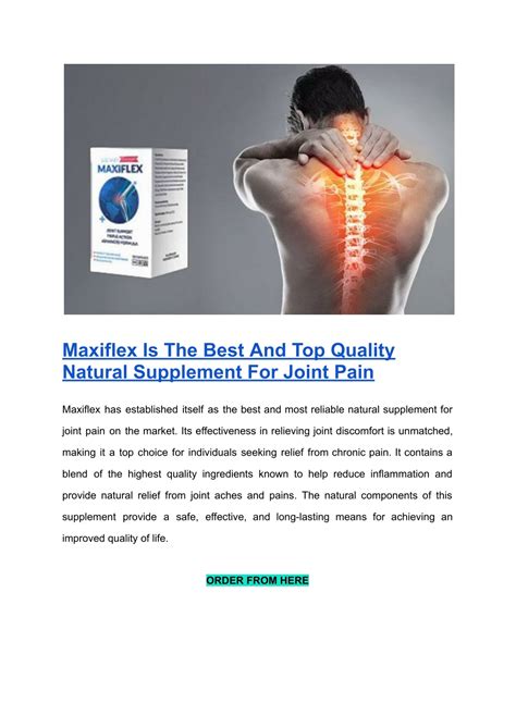 Ppt Maxiflex Review Natural Capsules For Joint Pain Price And Where