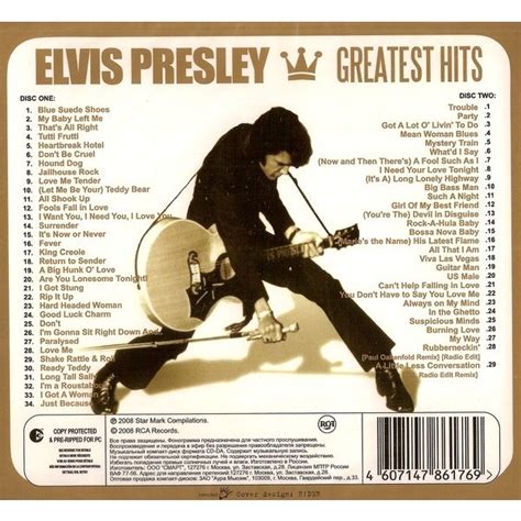 Greatest Hits By Elvis Presley CD X 2 With Techtone11 Ref 117598485