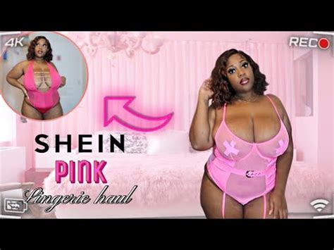 Shein Pink Lingerie Haul Plus Size Niyatheproblem Youtube