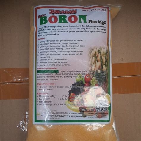 Jual Pupuk Boron Fertilizer Mgo Kg Shopee Indonesia