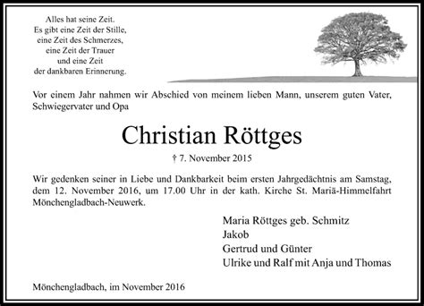 Alle Traueranzeigen für Christian Röttges trauer rp online de