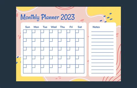 Sweet Pastel Timetable Template 15232979 Vector Art At Vecteezy