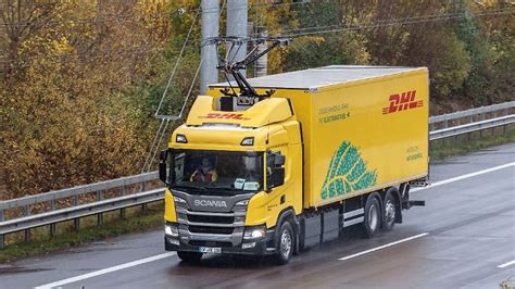 Der Börsen Tag Deutsche Post geht mit Oberleitungs LKW in den