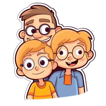 Cartoon Dad And Son Png Vector Psd And Clipart With Transparent