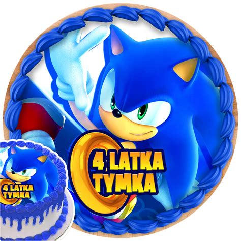 Op Atek Na Tort Sonic Sonik X The Hedgehog Jadalny Obrazek Tortowy