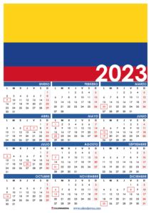 Calendario 2023 Con Festivos Colombia Pdf To Word - IMAGESEE