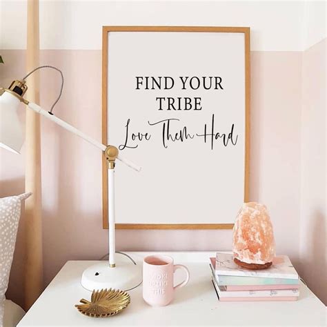 Find Your Tribe Love Them Hard Motivational Poster Etsy